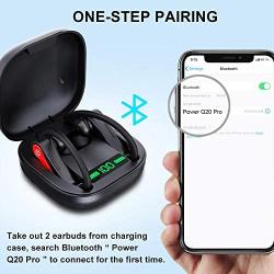 Wireless Earbuds, Motast Bluetooth 5.1 Sport Headphones IP8 Waterproof 40H Playtime TWS Earhooks Headset with Charging Case Stereo Sound CVC8.0 Noise Cancelling Wireless Earphone for Running Gym