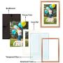 Golden State Art, 5x7 Rose Gold Aluminum Photo Frame - Ivory Mat for 4x6 Picture - Easel Stand for Table/Desk Top - Swivel Tabs - Landscape/Portrait - Real Glass (5x7)