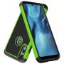 Dahkoiz Case for Motorola Moto E 2020 Case, Sturdy Durable Armor Defender Cover Dual Layer Hybrid Protective Phone Case for Motorola Moto E 2020, Green