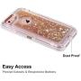 Anuck iPhone 6S Case, iPhone 6 Case, 3 in 1 Hybrid Heavy Duty Defender Case Sparkly Floating Liquid Glitter Protective Hard Shell Shockproof TPU Cover for Apple iPhone 6 /iPhone 6S 4.7" - Rose Gold