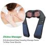 EAshuhe Neck and Shoulder Massager with Heat - Shiatsu Back Massage Pillow with 3D Deep Tissue Kneading for Foot, Legs, Body Muscle Pain Relief - Use at Home, Office & Car