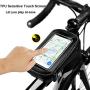 Wanfei Bike Phone Top Tube Bag Bicycle Cell Phone Mount Holder Bag Case with Touch Screen Waterproof Front Frame Storage Bag for Phone Below 6.5 Inch