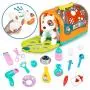 kidpal Pet Care Play Set, Vet Clinic and Cage Doctor Kit for Kids, 16PCS Pet Veterinarian Playset for Ages 2 3 4 Toddlers, Great Gift Vet Play Set for 2 3 4 Years Yr Old 24M+ Boys and Girls