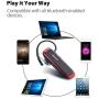 Bluetooth Headset, Wireless Bluetooth Earpiece w/ 18 Hours Playtime and Noise Cancelling Mic,Ultralight Earbud Headphone Hands-Free Calls for iPhone Samsung Android Cell Phone iPad Tablet Truck Driver