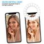 BOIROS Selfie Ring Light, Rechargeable Clip on Selfie Fill Light with 3 Lighting Mode Adjustable Brightness Phone Camera Light for TIK Tok/Video/Live/Makeup for iPhone X Xr XsMax 11 Pro Android Pad