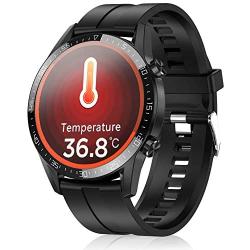 Smart Watch,Health and Fitness Smartwatch with Temperature Immunity Heart Rate Blood Pressure SpO2 Monitor Sleep Tracker,high-Definition Full-Screen Touch,IP68 Waterproof ,for Android iOS Phone