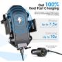 Wireless Car Charger Mount Holder -10W/7.5W Qi Fast Charging Auto Clamping Dashboard Windshield Air Vent Phone Holder & QC 3.0 Car Charger for iPhone 8/8 Plus/Xs/Xs Max/XR, Galaxy S10/S10+/S9