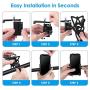 TODARRUN Universal Bike Phone Mount | Motorcycle Phone Holder Adjustable can 360 Degree Rotation With Fall Prevention Silicone Bands Fits iPhone X|Xs Max Xr 8|8 Plus Galaxy S9 Holds Phones from 3.5-7"