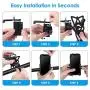 Todarrun Universal Bike Phone Mount | Motorcycle Phone Holder Adjustable can 360 Degree Rotation With Fall Prevention Silicone Bands Fits iPhone X|Xs Max Xr 8|8 Plus Galaxy S9 Holds Phones from 3.5-7&quot