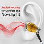Symphonized NRG X Wood Earbuds Wired with Microphone, Stereo in Ear Headphones for Computer & Laptop, Noise Isolating Earphones for Android Cell Phone with Booming Bass (Blue & White)
