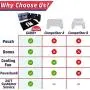 Mobile Game Controller Gamepad with Power Bank Portable Cooling Fan for Call of Duty PUBG Fortnite L1R1 Aim and Shoot Trigger Joystick for iPhone iOS Android Phone Grip Handle [2000mAh Version]