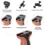 SMALLRIG Universal Wooden Left Side Handle for DJI Ronin S/Ronin SC/Zhiyun Crane 2 / Crane V2 Series Gimbal Stabilizer w/Cold Shoe, 3/8 Locating Holes for ARRI Standard - 2222