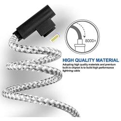 iPhone Charger Cable (5 Pack, 3FT/6FT/10FT) - MFi Certified - Fast iPhone Charging Cable Long Cord Compatible iPhone XS/Max/XR/X/8/8 Plus/7/7 Plus/6/6 Plus/6S/6S Plus More (Gray White)
