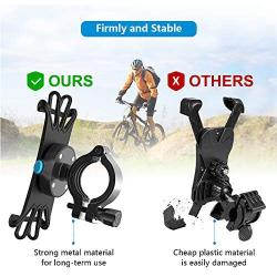 Sokusin Bike Phone Mount, Aluminum Alloy One Second Release Bicycle Holder,Universal Motorcycle Handlebar Mount Compatible with iPhone 11 Pro Max/XR/XS Max/8/7/ Plus,Galaxy S20/S9, 4.7"-6.5" Phones
