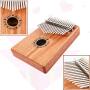 Kalimba 17 Key Thumb Piano, Easy to Learn Portable Musical Instrument Gifts for Kids Adult Beginners with Tuning Hammer and Study Instruction Mbira, Wood Finger Piano