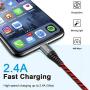 iPhone Charger, iCrius Apple MFi Certified 6FT Lightning Cable Led Light Up USB Fast Charging Cord Compatible with iPhone SE/ 11/Pro/Max/X/XS/XR/XS Max/8/Plus/7/7 Plus/6/6S/6 Plus, iPod Touch (red)