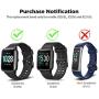 Letsfit ID205L Smart Watch Bands, Adjustable Smartwatch Replacement Straps for ID205L Sport Watch, Replacement Accessory Bandst with 2 Pack, Black+Blue