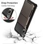 Vofolen Case for iPhone XS Max Case Wallet ID Slot Credit Card Holder Scratch Resistant Dual Layer Protective Bumper Rugged TPU Rubber Armor Hard Shell Case Cover for iPhone XS Max 10S Max (Gun Color)