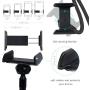 licheers Flexible Gooseneck Phone Holder, licheers Lazy Bed Holder Phone Stand for 3.5-7 Inch Devices, Overall Length 35.4In (Black)