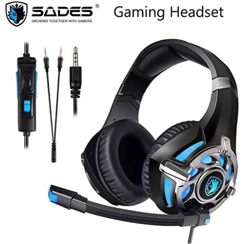 SA822 Gaming Headset Gamer Earphones Over-Ear Gaming Headphones for PS4, PC Computer Mobile Phone