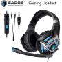 SA822 Gaming Headset Gamer Earphones Over-Ear Gaming Headphones for PS4, PC Computer Mobile Phone