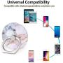 SeKunmRy Universal Phone Grip Holder, Expanding Grip for Cellphones, 360 Rotation Bracket Grip Holder for Phones, iPad and Tablet (Marble)