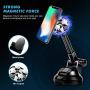 Magnetic Phone Car Mount, Amoner Universal Car Phone Holder for Dashboard, 360° Adjustable Magnet Cell Phone Mount Compatible with iPhone, Samsung, LG, GPS, Mini Tablet and More