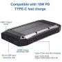 Solar Charger, 20000mAh Wireless Portable Solar Power Bank Panel Charger with 44 LEDs Outputs External Backup Battery Huge Capacity Phone Charger for Camping Outdoor for iOS Android