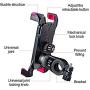 RJKUL Bike Phone Mount,Bicycle Phone Holder with 360° Rotation,Universal Adjustable Joint Locking Knob,Bicycle Handlebar Accessories Holder for Phone 4 to 7 inches