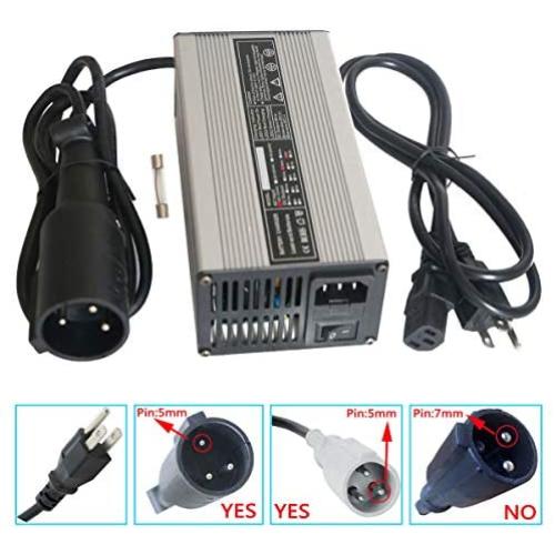 48 Volt 6 Amp Battery Charger for Club Car Golf Cart with 3 Pin Round Plug