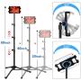 Ipad Tripod Mount, Ipad stand tripod,Phone Floor Stand, Height Adjustable 20 to 67 Inch Tablet Stand for Ipad, Ipad Pro 12.9, 11 and Others Within 5.5-12.9 Inch, Carrying Case and Mini Stand Includeed