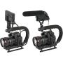 Vidpro VB-12 Stabilizer Hand Grip for DSLR Cameras, Video Camcorders & Action Cameras with Microphone + Flex Tripod + Kit