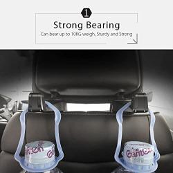 Car Hooks Car Seat Back Hooks with Phone Holder,OCUBE(2 Pack) Universal Vehicle Car Headrest Hooks Hanger with Lock and Phone Bracket for Holding Phones and Hanging Bag, Purse, Cloth, Grocery-Black