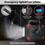 Portable Air Compressor Tire Inflator, 12V 120 PSI Car Tire Pump with Digital Pressure Gauge and Emergency Flashlight, Auto Air Pump for Car, Bicycle, Motorcycle, Balls
