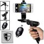 GearFend Pistol Grip Stabilizer, Tripod Table Stand with Universal Rotating Smartphone Tripod Mount & Wireless Remote Control for All iPhones, Samsung Phones, Most Mobile Phones Plus Microfiber Cloth