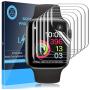 LK [6 Pack] Screen Protector for Apple Watch 40mm Series 4/5 / Apple Watch 38mm Series 2 3, [Max Coverage][Case Friendly] [Bubble Free] iWatch 40mm iWatch 38mm HD Clear Flexible TPU Film