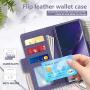 FYY [Resist Harmful Organism] [RFID Blocking] Case for Samsung Galaxy Note 20 Ultra 6.9", PU Leather Wallet Case with [Kickstand Function] and[Card Holder] for Galaxy Note 20 Ultra 6.9" Purple