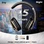 August EP650 Bluetooth Over Ear Wireless Stereo NFC 3.5mm Headphones with Rechargeable Battery, Multipoint and Built-in Microphone for Mobile Phones, iPhone, iPad, Laptops, Tablets, Smartphones - Gold