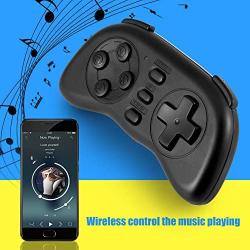 Fosa Wireless Retro Bluetooth Game Controller, Universal Mini Gamepad Handle Joystick Gaming Controller Remote for iOS Android Windows(Black)