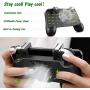 PUBG Mobile Game Controller, VOKOO 4-in-1 Upgrade Version Gamepad Shoot and Aim Trigger Phone Cooling Pad Power Bank for Android & iOS Fortnite/Knives Out, 2000mAh