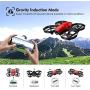 Potensic A30W FPV Drone with Camera, Mini RC Nano Quadcopter with Camera, Auto Hovering, Route Setting, Gravity Induction Mode and 500mAh Detachable Battery (red)