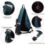 Tudequ Dry Wet Separation Sling Crossbody Chest Bag Backpack Casual Daypack for Men Women Teens