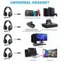 LETTON Stereo Gaming Headset for Xbox One, PS4, PC, Over Ear Headphones with Noise Cancelling Mic, Volume Controller, Bass Surround, Soft Memory Earmuffs for Computer Laptop Mac
