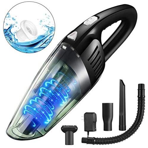 Handheld Vacuum Cleaner Cordless, Portable Car Vacuum Cleaner High Power Cordless, AomiAuto Rechargeable 12V 120W Lightweight Wet Dry Household Auto Mini Vacuum Cleaner for Home and Car Cleaning 