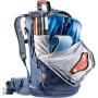 Deuter Freerider Polyamide, Polyester Black Backpack (Polyamide, Polyester, Black, Pattern, Unisex, Mobile Phone Pocket, Hydration System Compartment, Skis, Snowboard)
