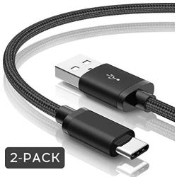 for Samsung Galaxy S8 Charger, Benicabe (2-Pack 3FT) USB Type C Fast Charging Cable Nylon Braided Cord for Galaxy S9/S9 Plus, S8/S8 Plus, Note 8 and More (Black)