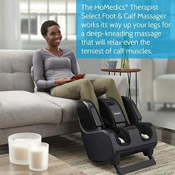 HoMedics, Therapist Select Foot and Calf Massager Rolling Massage, 4 Programs, 3 Intensities, Adjustable Tilt for Comfort, and Washable Liners