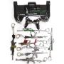 Mobile Triggers Gampad Controller Joysticks for 10pcs Gun Keychains Ornaments Backpack Pedant for Party Supplies Snipers Assault Rifle Metal Model (Black)