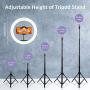 Selfie Ring Light with Tripod Stand, SONATA 10” LED Ring Light with 3 Light Modes 10 Brightness, Dimmable Makeup Light for YouTube TIK Tok Live Streaming Compatible for iPhone Android Phone