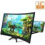 12 Phone Screen Amplifier, Coovee 3D HD Screen Magnifier Blueray Cell Phone Magnifier Projector Screen for Movies Videos and Gaming with Foldable Holder Stand Compatible with All Smartphones 12 Phone Screen Amplifier, Coovee 3D HD Screen Magnifier Blueray Cell Phone Magnifier Projector Screen for Movies Videos and Gaming with Foldable Holder Stand Compatible with All Smartphones